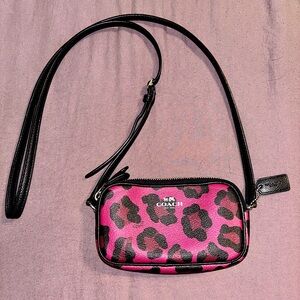 Coach Pink Leopard Print Bag
